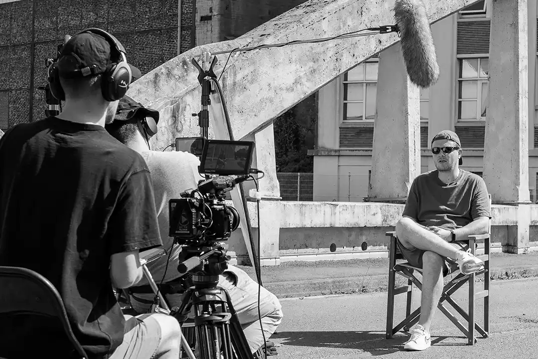 Tournage d'interview avec Maxime Richard.